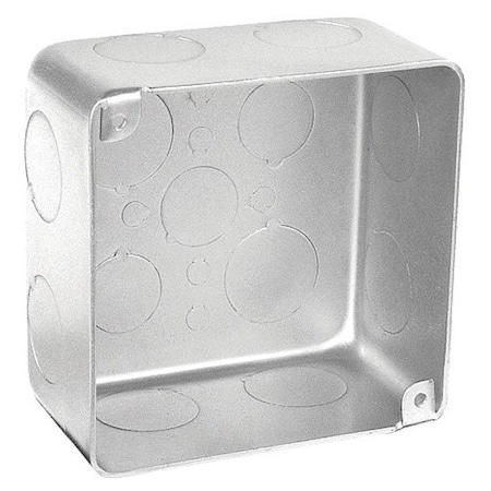 Southwire Electrical Box, 30.3 cu in, Square Box Type, 4 Gangs, Steel, Square Shape 52171-3/4-1VT